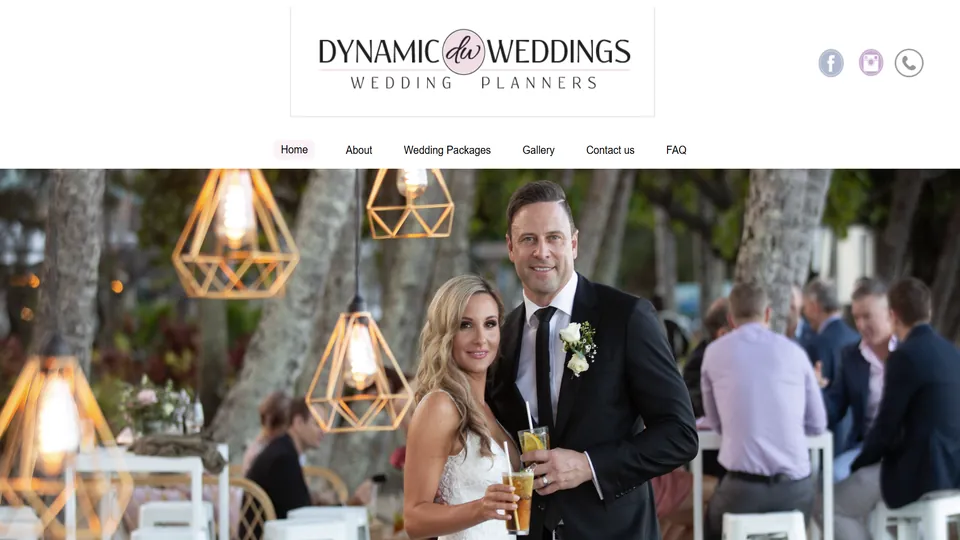 Dynamic Weddings website preview