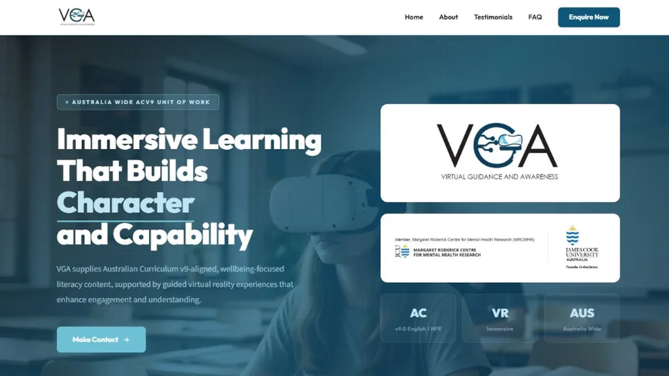 Virtual Guidance and Awareness (VGA) website preview