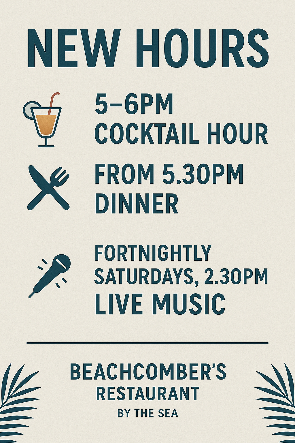 New Hours and Events