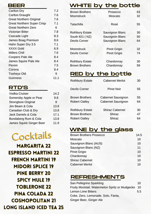 Menu Page 3